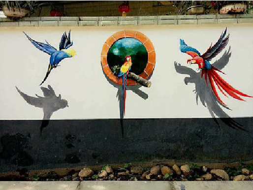 洞口视觉错位-3D墙绘设计