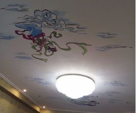 洞口如何快速绘制天花板上的手绘墙？